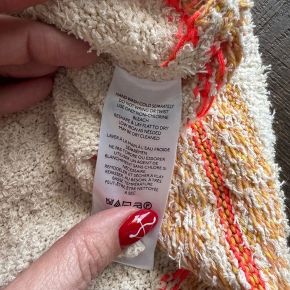 Anthropologie Sleeveless Sweater Fair Isle Boucle Coastal French Cottagecore M M - Picture 8 of 8